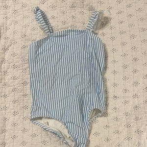Roller Rabbit Kids Blue and White Striped One-Piece Swimsuit
